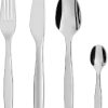 Cutlery set composed of six table spoons, six table forks, six table knives, six coffee spoons in 18/10 stainless steel.