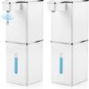 2 Pack Automatic Soap Dispenser Touchless Liquid Soap Dispenser Waterproof 4-Level Adjustable USB Rechargeable Dispenser Electric Wall Mounted for Bathroom Kitchen Dish Hand Soap(13.5oz/400ml)