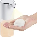 Automatic Foaming Soap Dispenser, Touchless, Rechargeable, White, Countertop, Foam Soap Dispenser with Motion Sensor for Bathroom, Kitchen