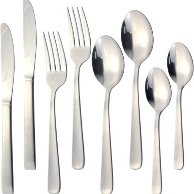 Tsubame Dinner Cutlery Set, Knife, Spoon, Fork, Teaspoon, 18-0 Stainless Steel, 8-Piece Set, For 2 People, Dishwasher Safe, Made in Japan