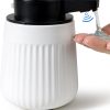 Automatic Soap Dispenser, 300 ml, Electric Soap Dispenser with Infrared Sensor, No Touch Sensor, Automatic Soap Dispenser, USB Rechargeable for Kitchens, Bathrooms, White Stripes