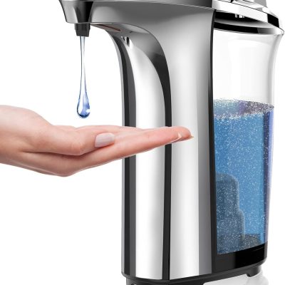 Automatic Soap Dispenser, PZOTRUF Touchless Dish Soap Dispenser 17oz/500ml with Upgraded Infrared Sensor, 5 Adjustable Soap Dispensing Levels, Liquid Hand Soap Dispenser for Bathroom & Kitchen