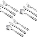 9-Piece Stainless Steel Kids Silverware Set, Toddler Hammered Pattern (Adult Look) Utensil, Preschooler Flatware Cutlery Set, Includes 3 Spoons 3 Forks 3 Butter Knives, Dishwasher Safe
