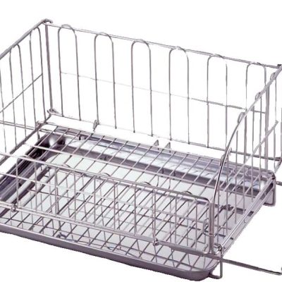 1304277 Dish Drainer Rack, Sliding, Foldable, Storage/14.6 x 10.8 x 7.8 inches (37 x 25.5 x 19.7 cm), Dish Drainer, Kitchen, Sink Tray, Kitchen Basket