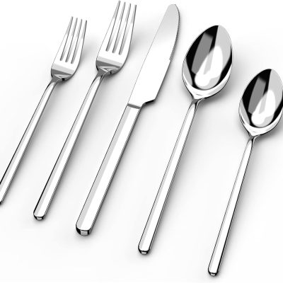 20 Piece Silverware Set for 4, Stainless Steel Flatware Cutlery Set, Mirror Polished Eating Tableware Utensils for Home, Restaurant, Wedding, Party