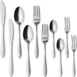 Tsubamesanjo Dinner Cutlery Set, 10 Pieces, 18-0 Stainless Steel, Made in Japan